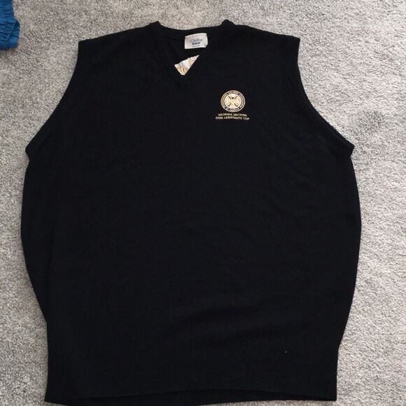 Import Scottish LambsWool blend Tight fit PGA Georgia Golf Sweater vest XL - Picture 2 of 5